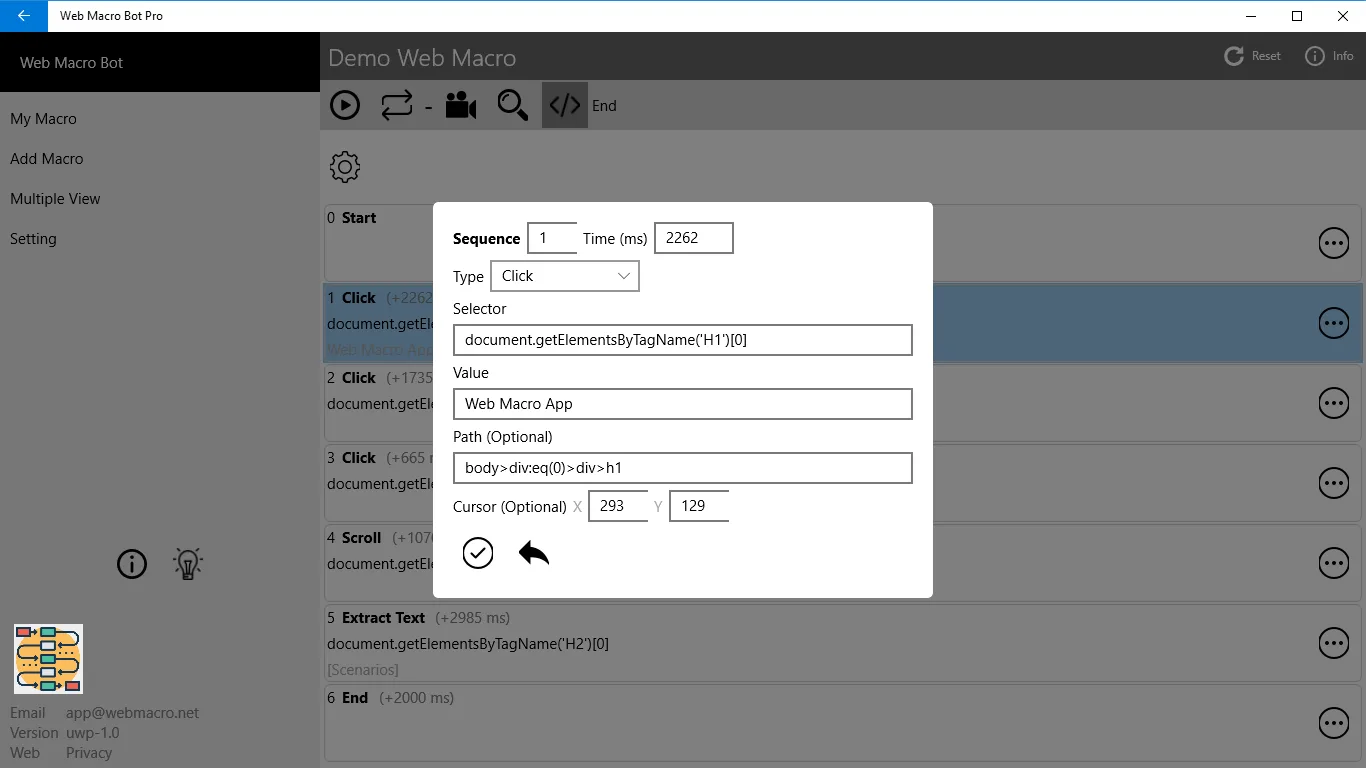 Web Macro Bot screenshot 1