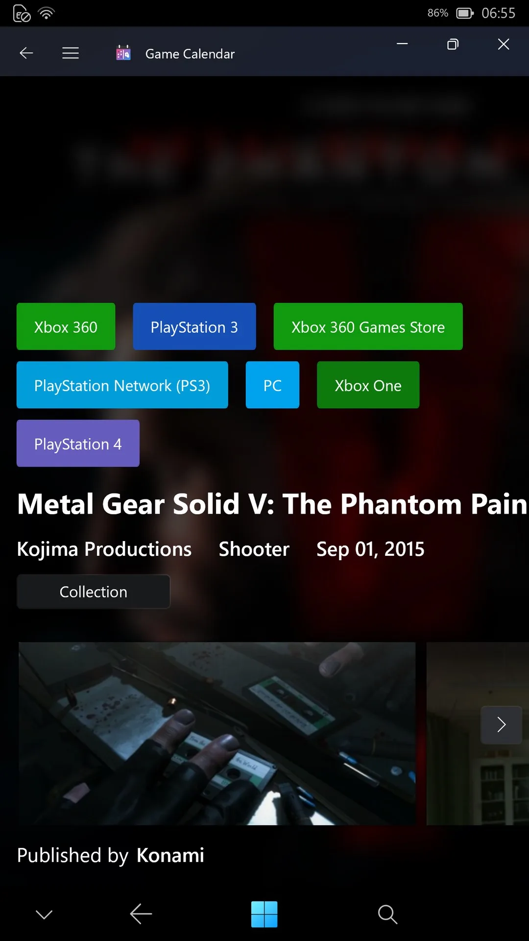 Game Calendar screenshot 1