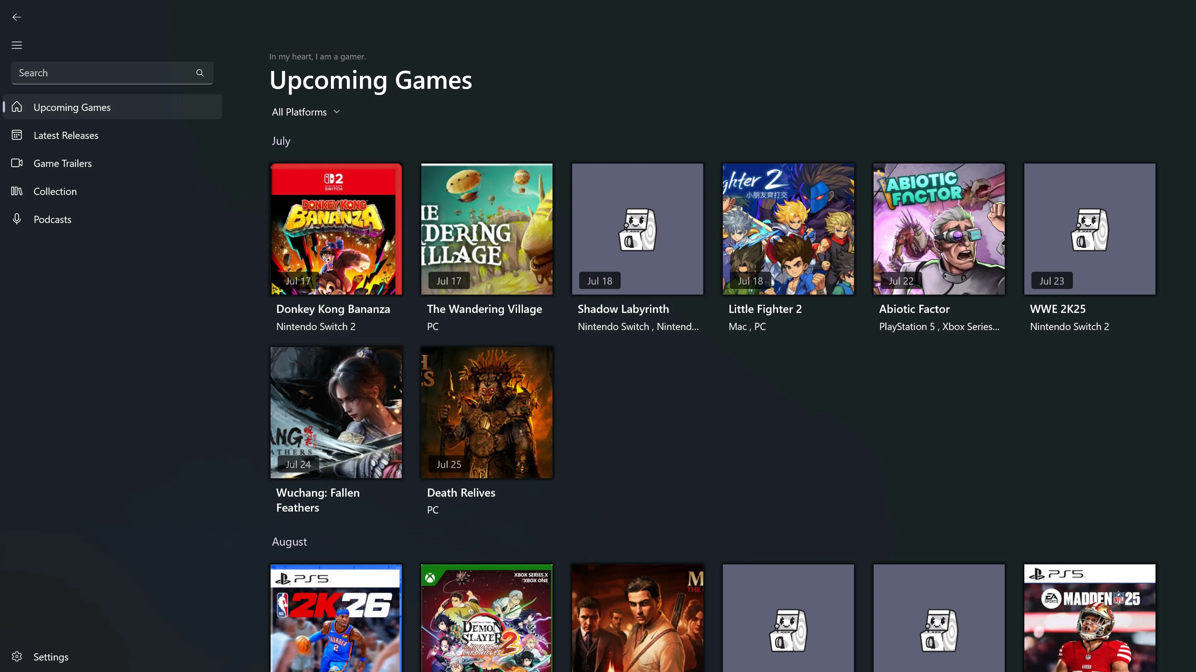 Game Calendar screenshot 3