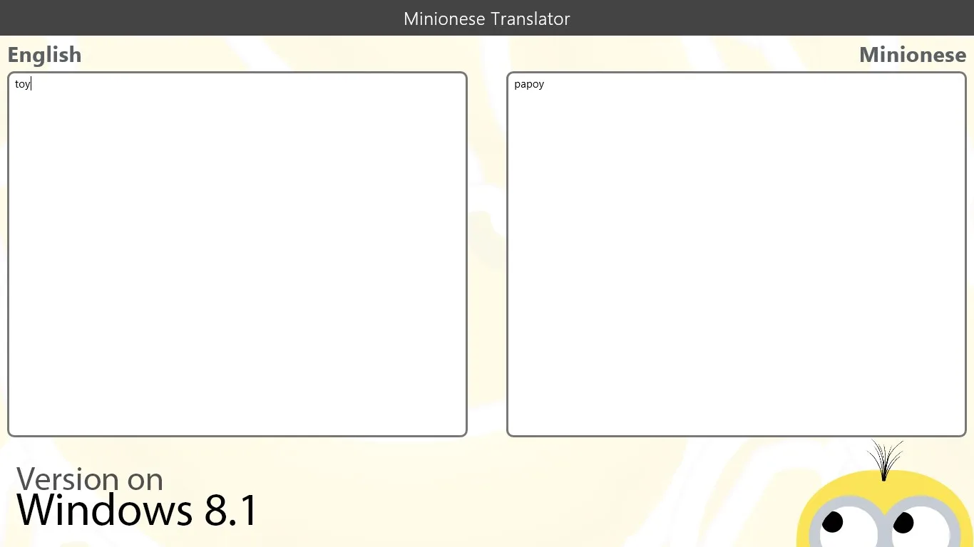 Minionese Translator screenshot 1