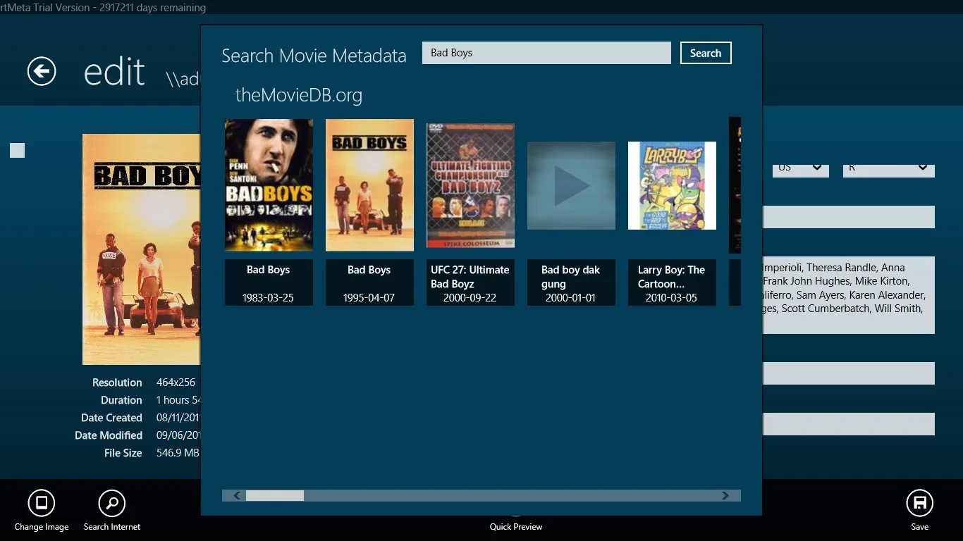 MyMeta screenshot 2