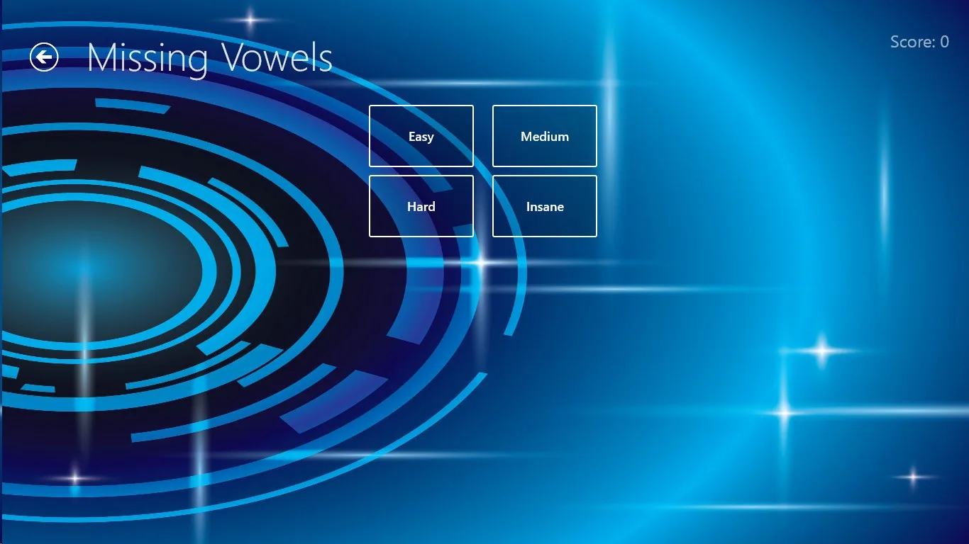 Missing Vowels - Word Games screenshot 1