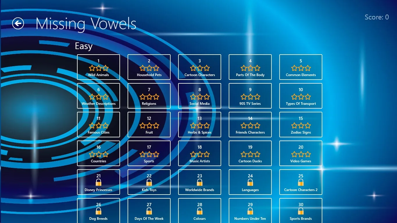 Missing Vowels - Word Games screenshot 2