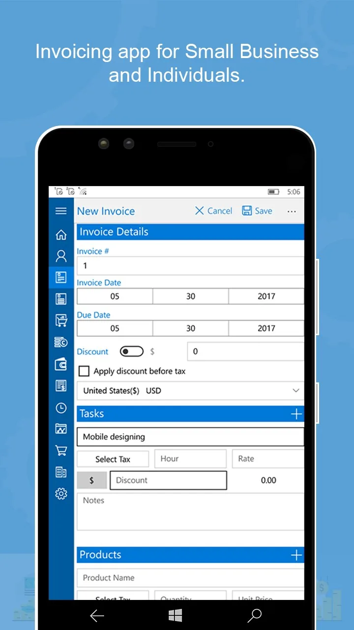 Invoice Maker & Estimate Creator by Moon Invoice screenshot 1