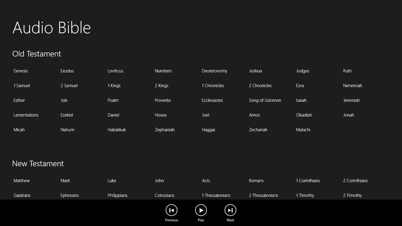 AudioBible screenshot 1