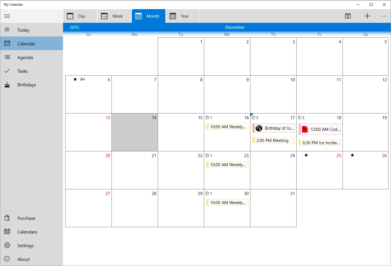 My Calendar screenshot 4