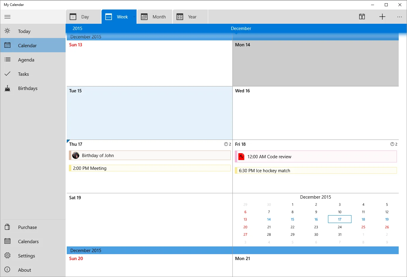 My Calendar screenshot 5