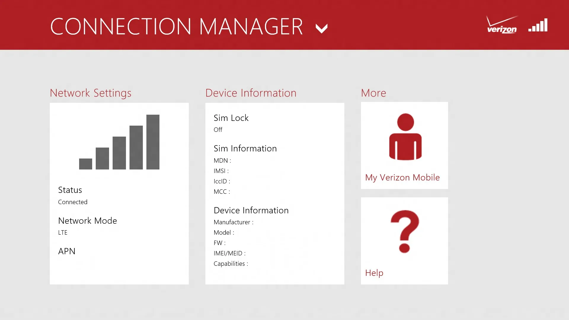 Verizon Connection Manager screenshot 1