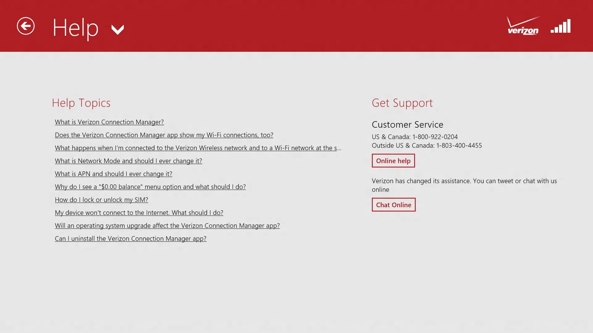 Verizon Connection Manager screenshot 3
