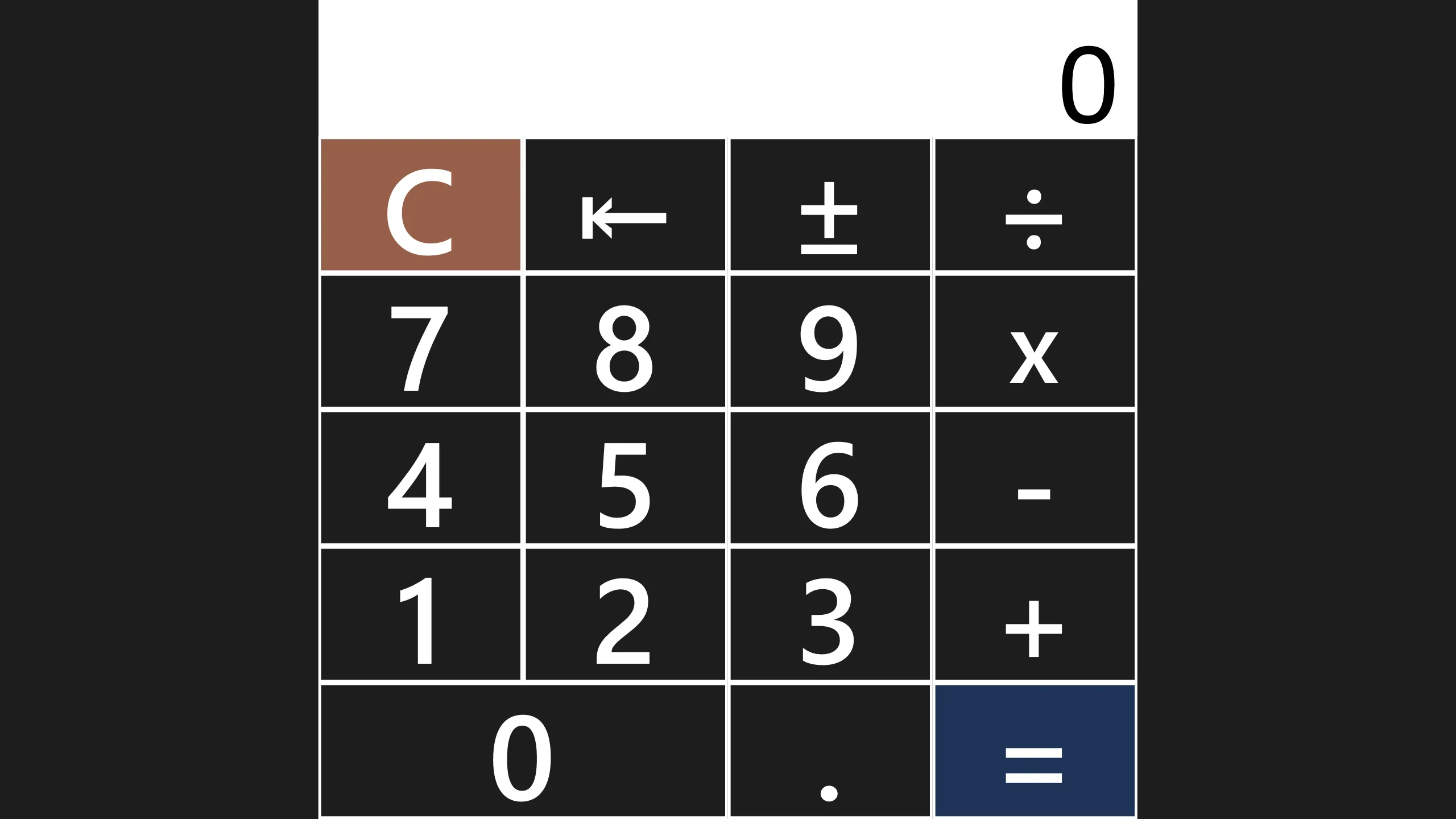 High Contrast Calculator screenshot 1