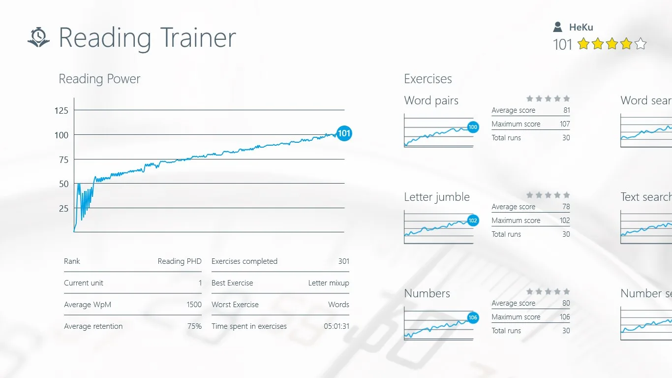Reading Trainer screenshot 3