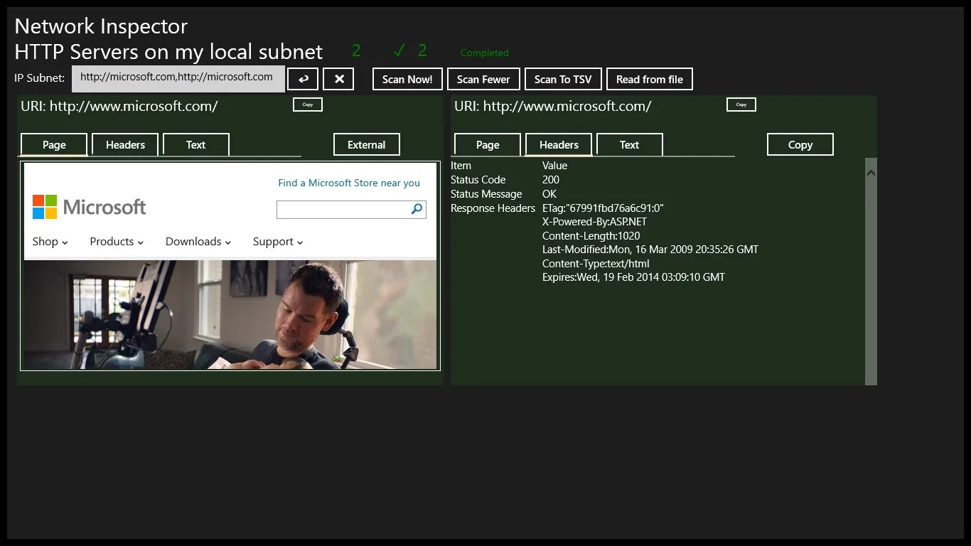 Network Inspector screenshot 2
