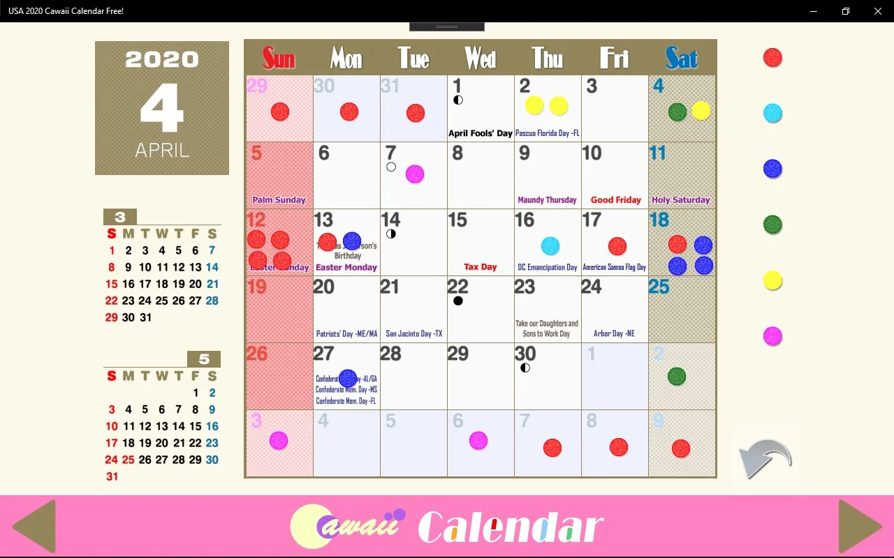 USA 2026 Cawaii Calendar Free! screenshot 1