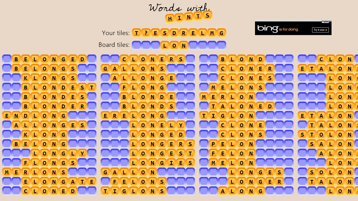 Words with Hints screenshot 1