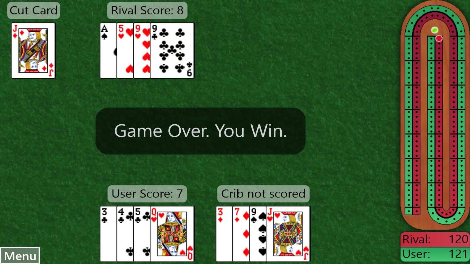 BTO Cribbage screenshot 2