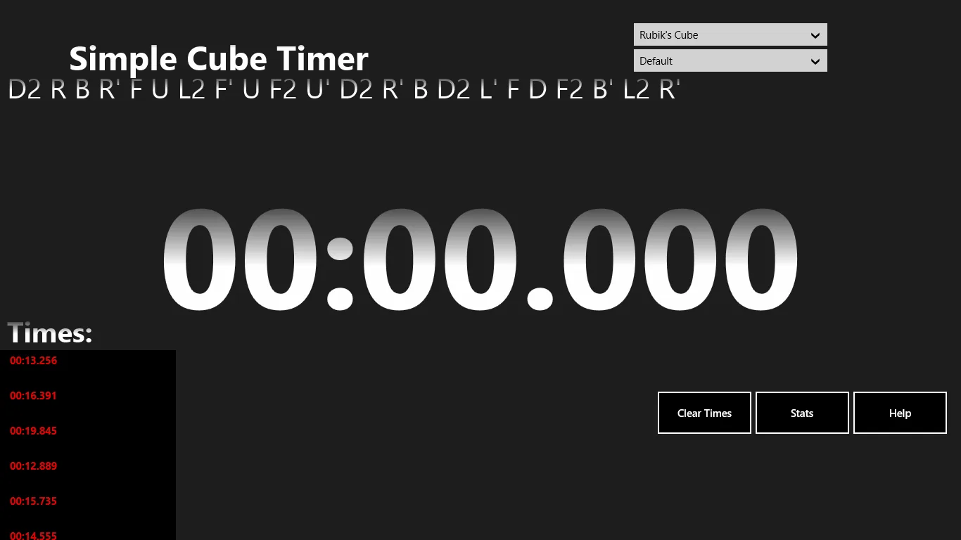 Simple Cube Timer screenshot 1
