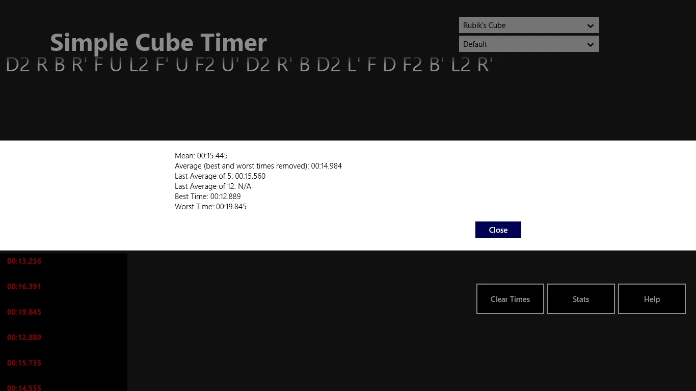 Simple Cube Timer screenshot 4