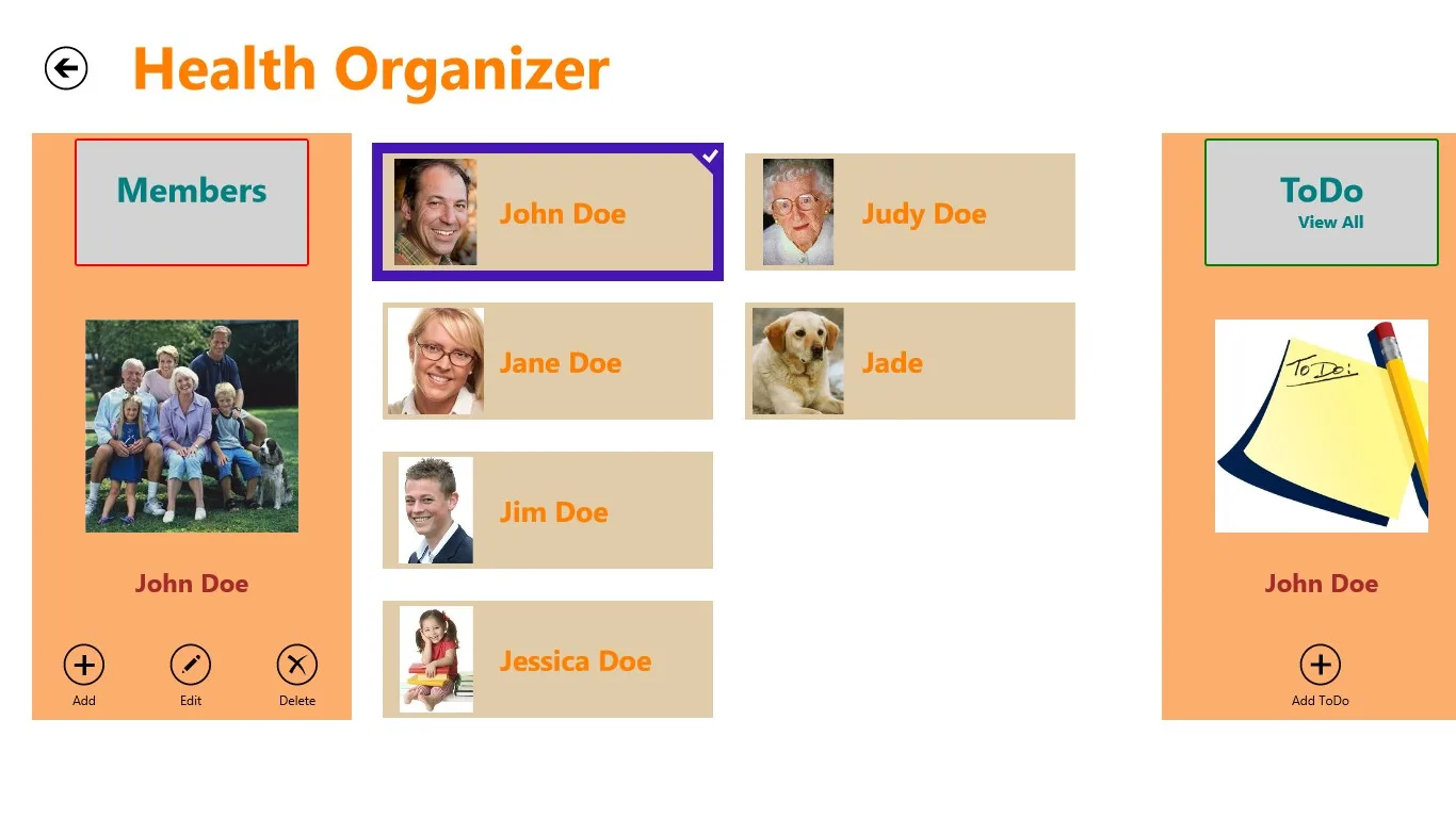 Health Organizer screenshot 1