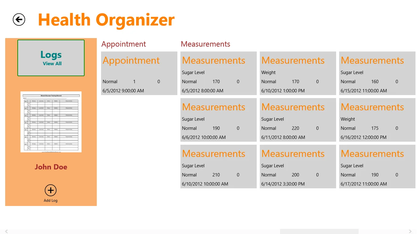 Health Organizer screenshot 4