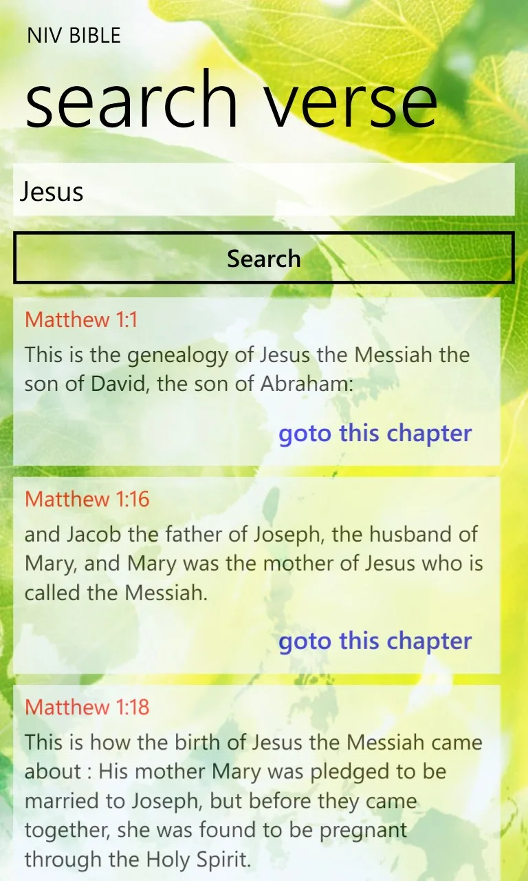 NIV Bible screenshot 1