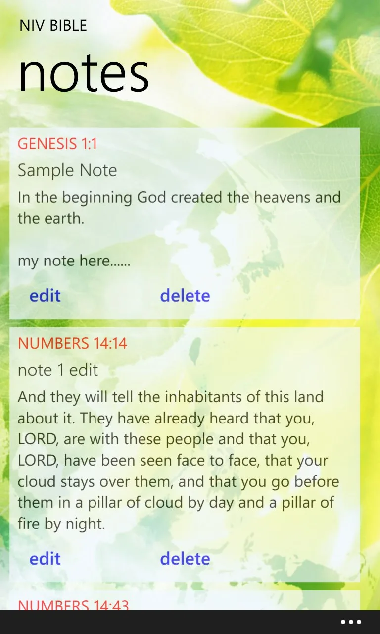 NIV Bible screenshot 2