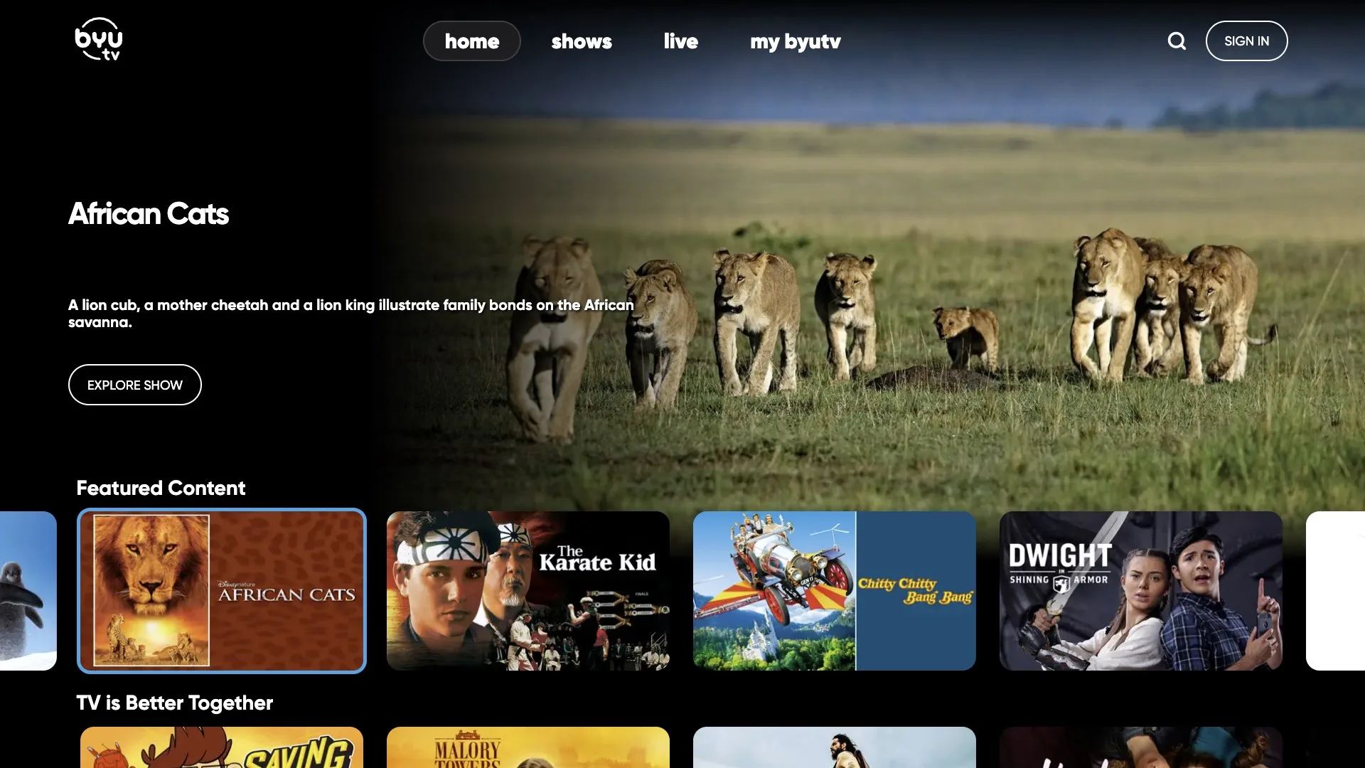 BYUtv screenshot 1