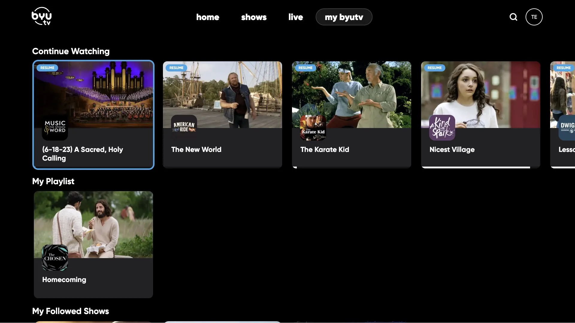 BYUtv screenshot 3