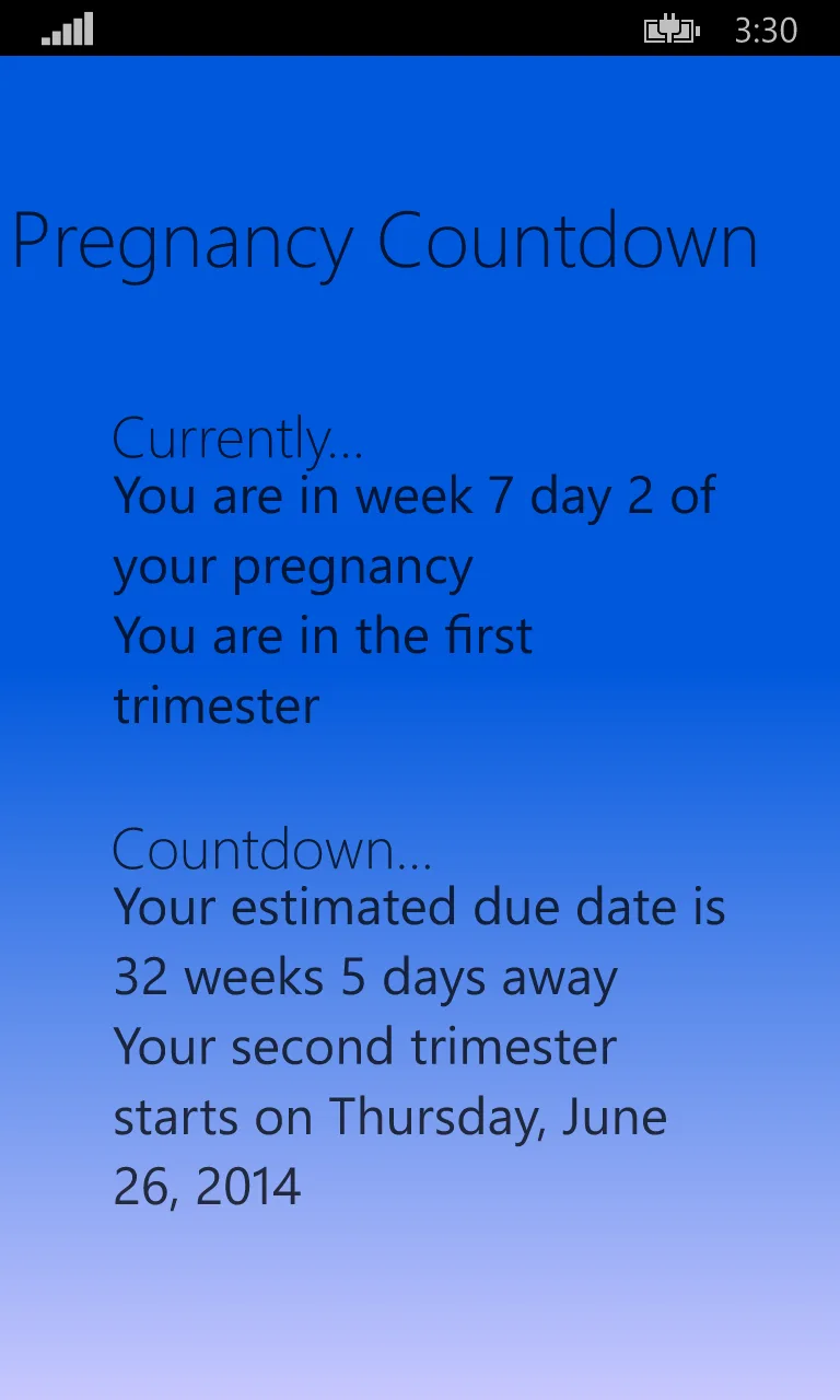 Pregnancy Countdown screenshot 3