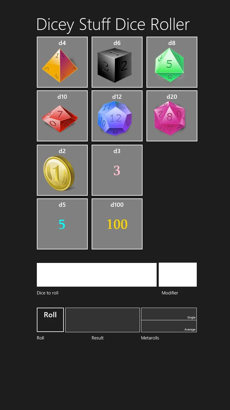 Dicey Stuff Dice Roller screenshot 2
