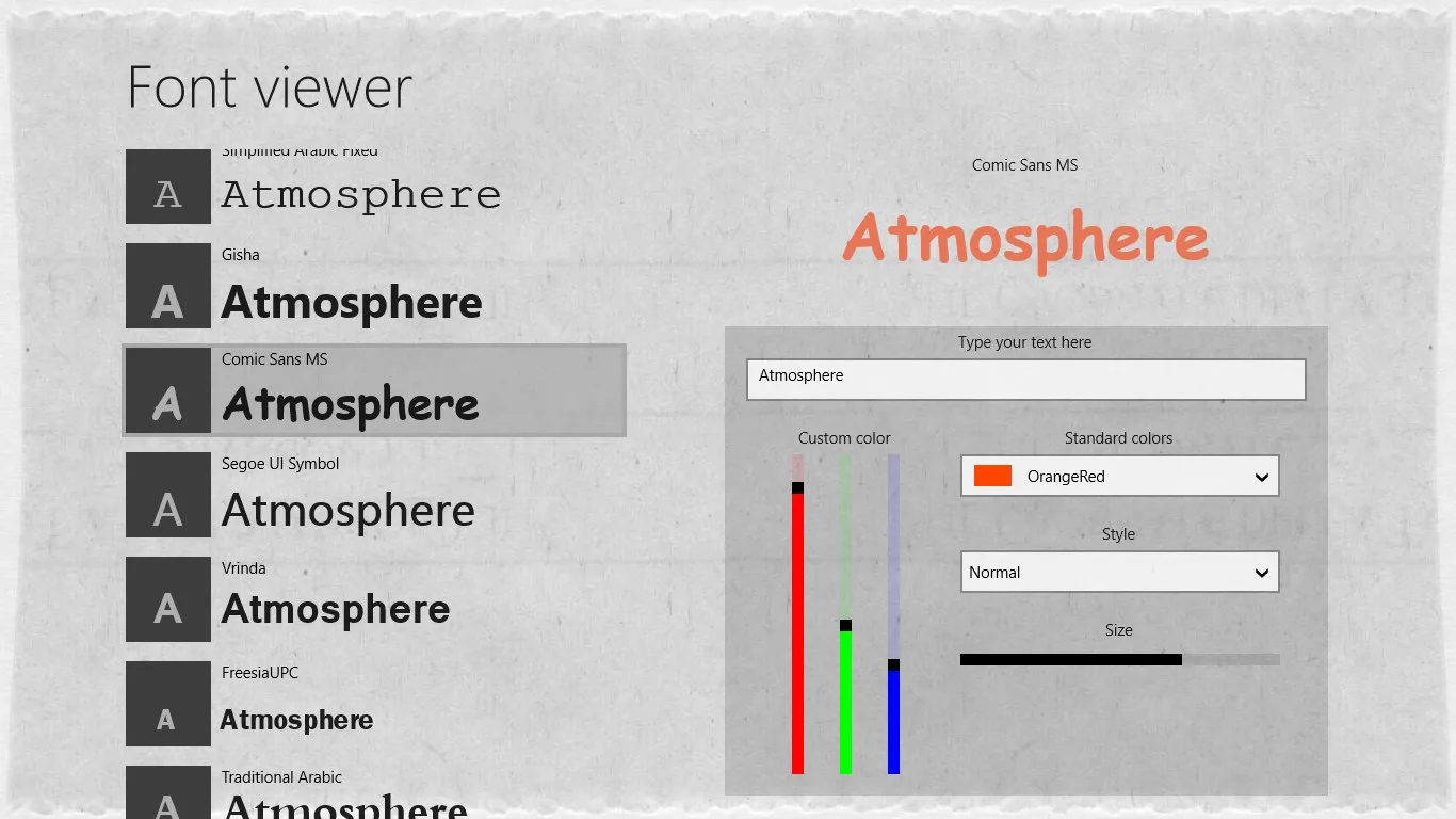 Font Viewer screenshot 1