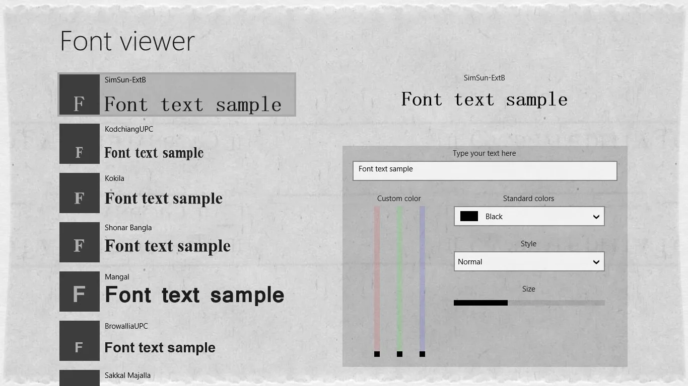 Font Viewer screenshot 2