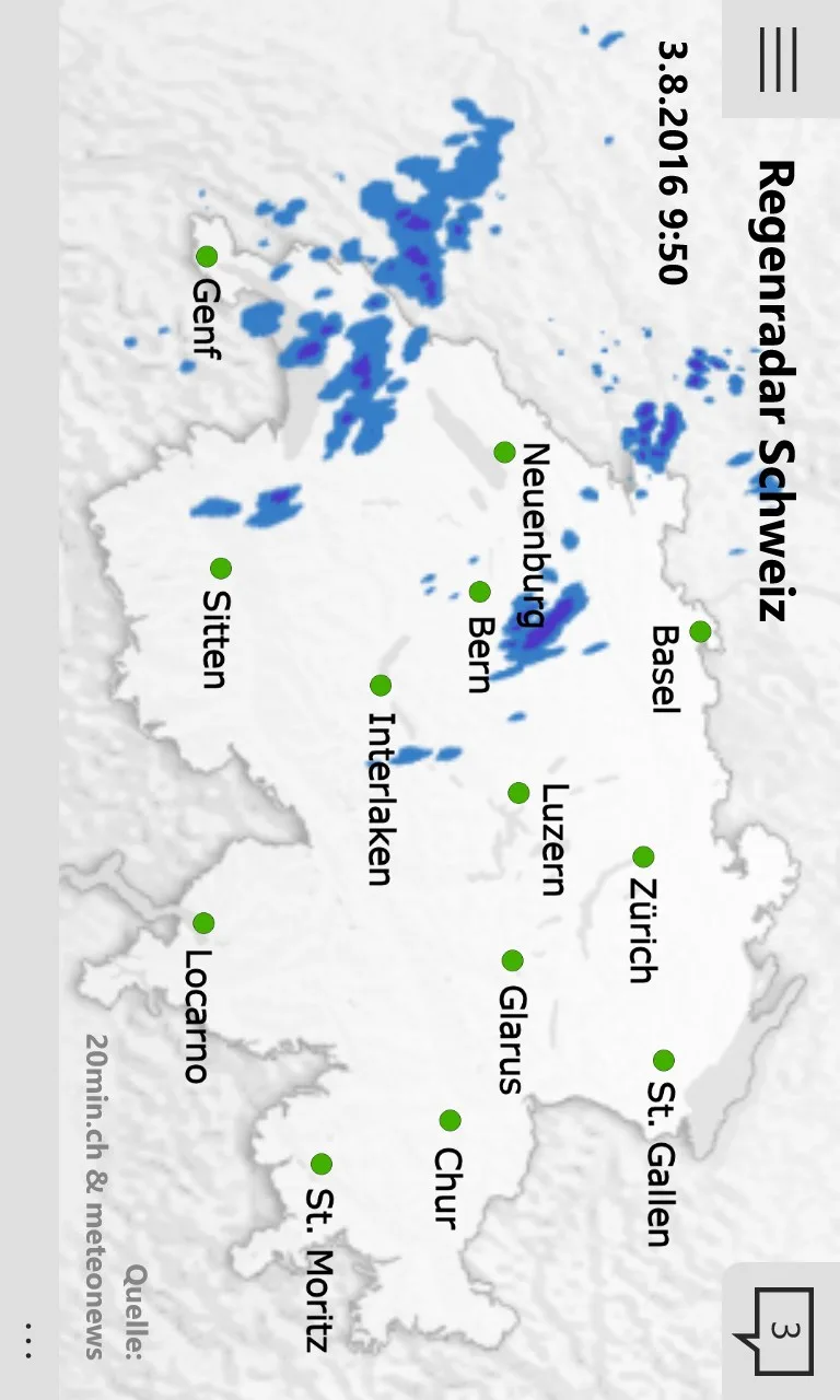 Regenradar Schweiz screenshot 1
