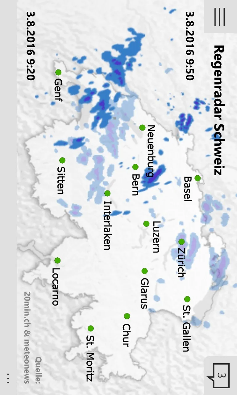 Regenradar Schweiz screenshot 2
