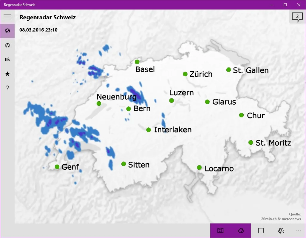 Regenradar Schweiz screenshot 5