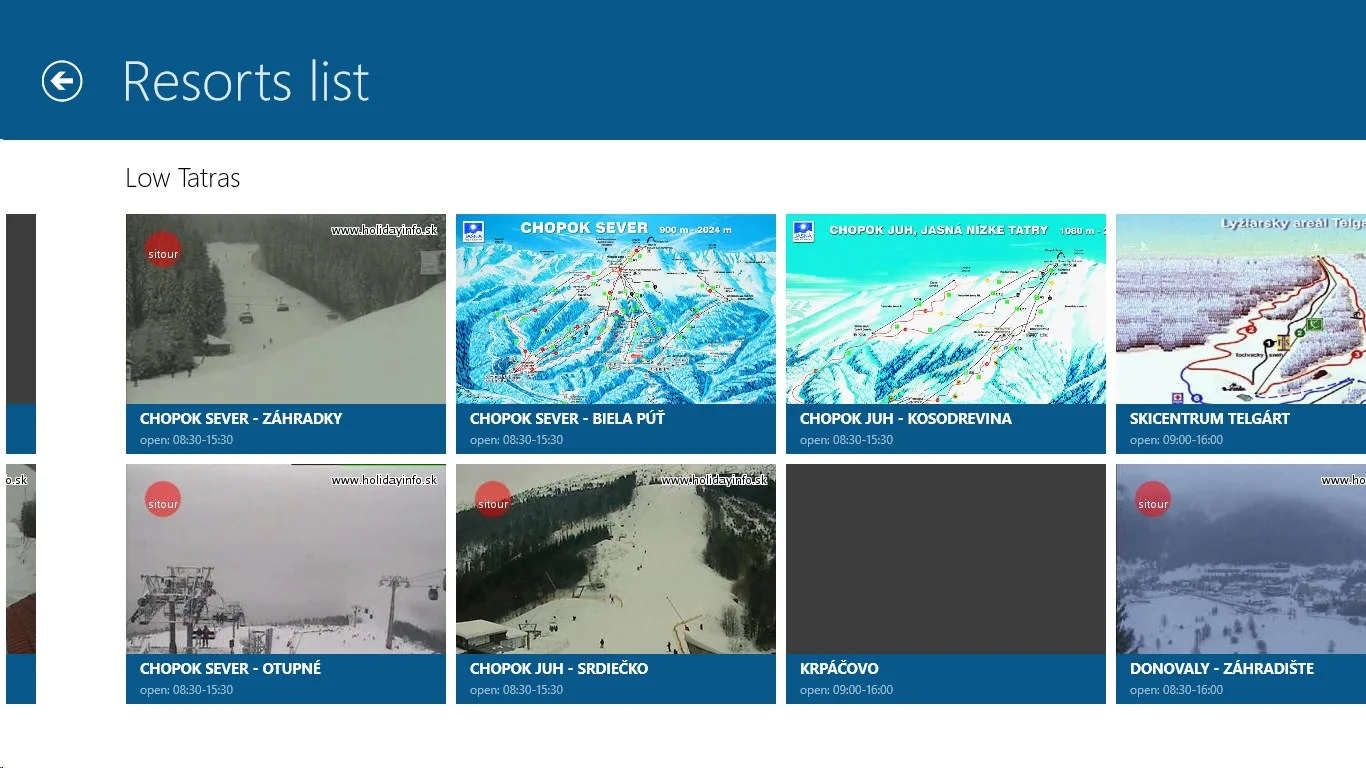 HolidayInfo.sk screenshot 1