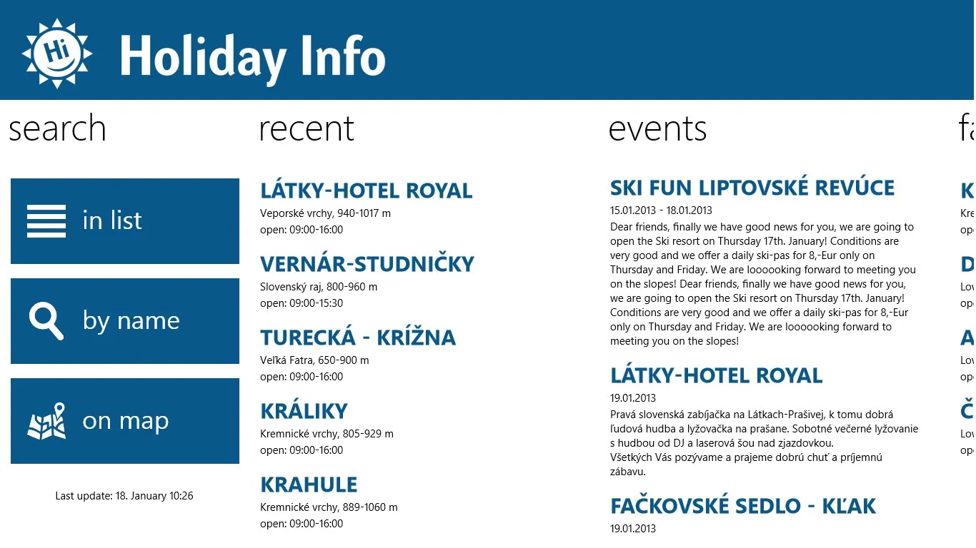 HolidayInfo.sk screenshot 2