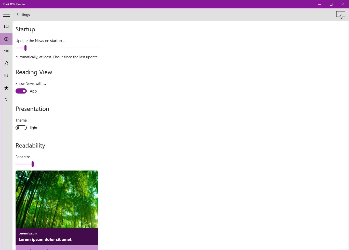 Dark RSS Reader screenshot 2