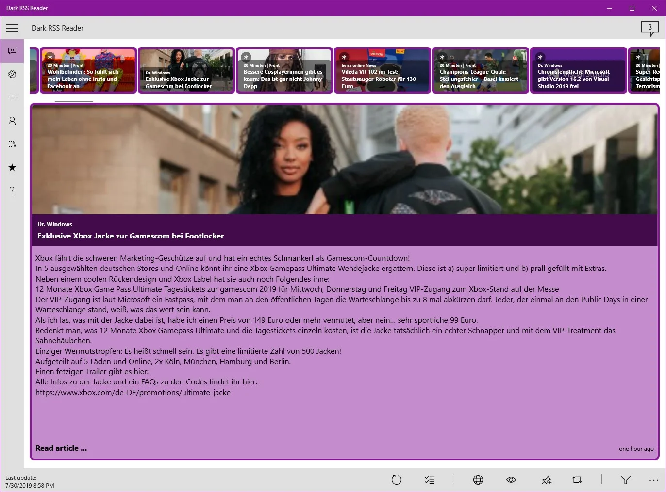 Dark RSS Reader screenshot 4