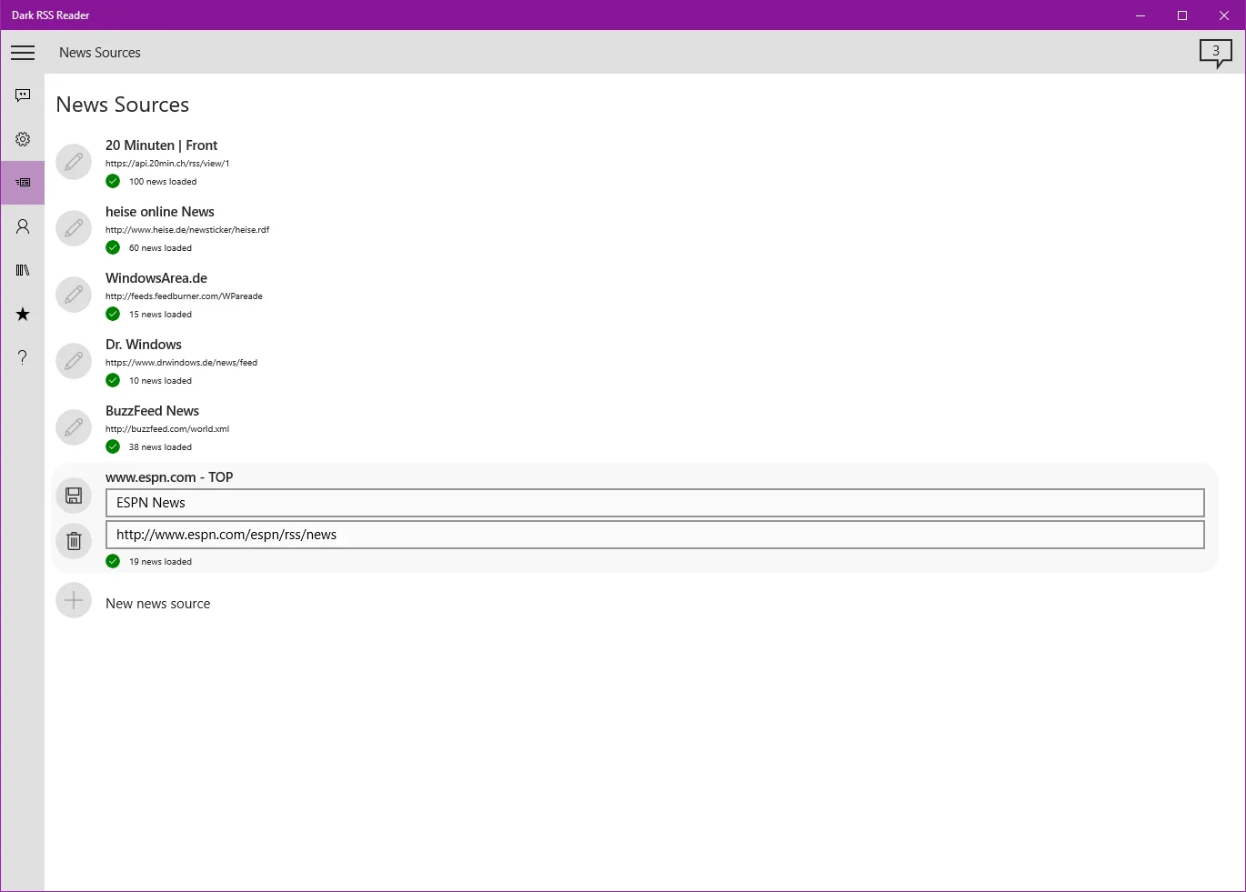 Dark RSS Reader screenshot 5