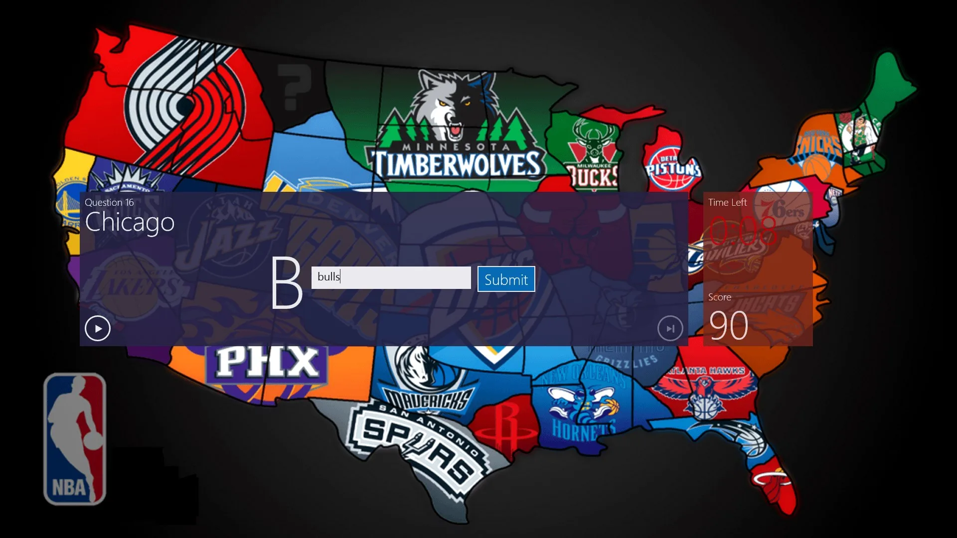 NBA Team Quiz screenshot 2