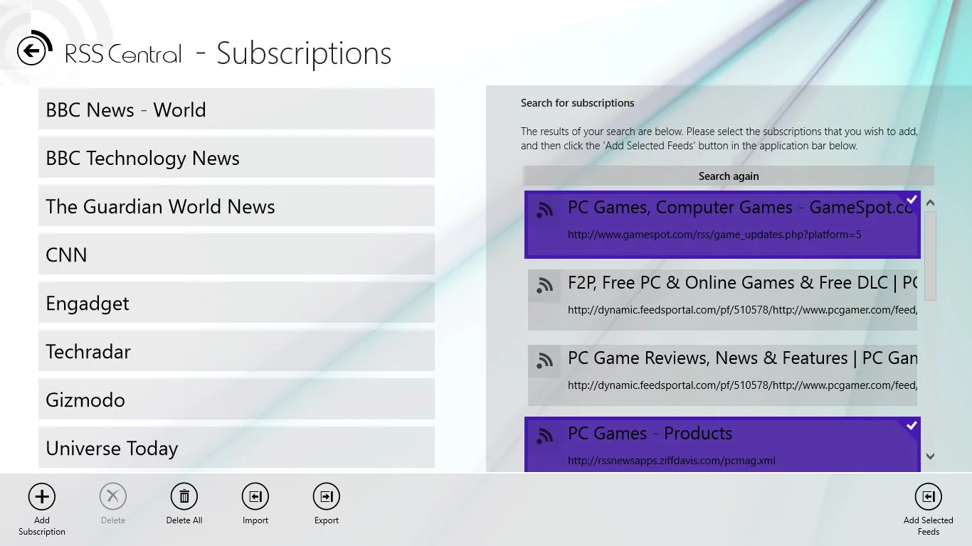 RSS Central screenshot 5
