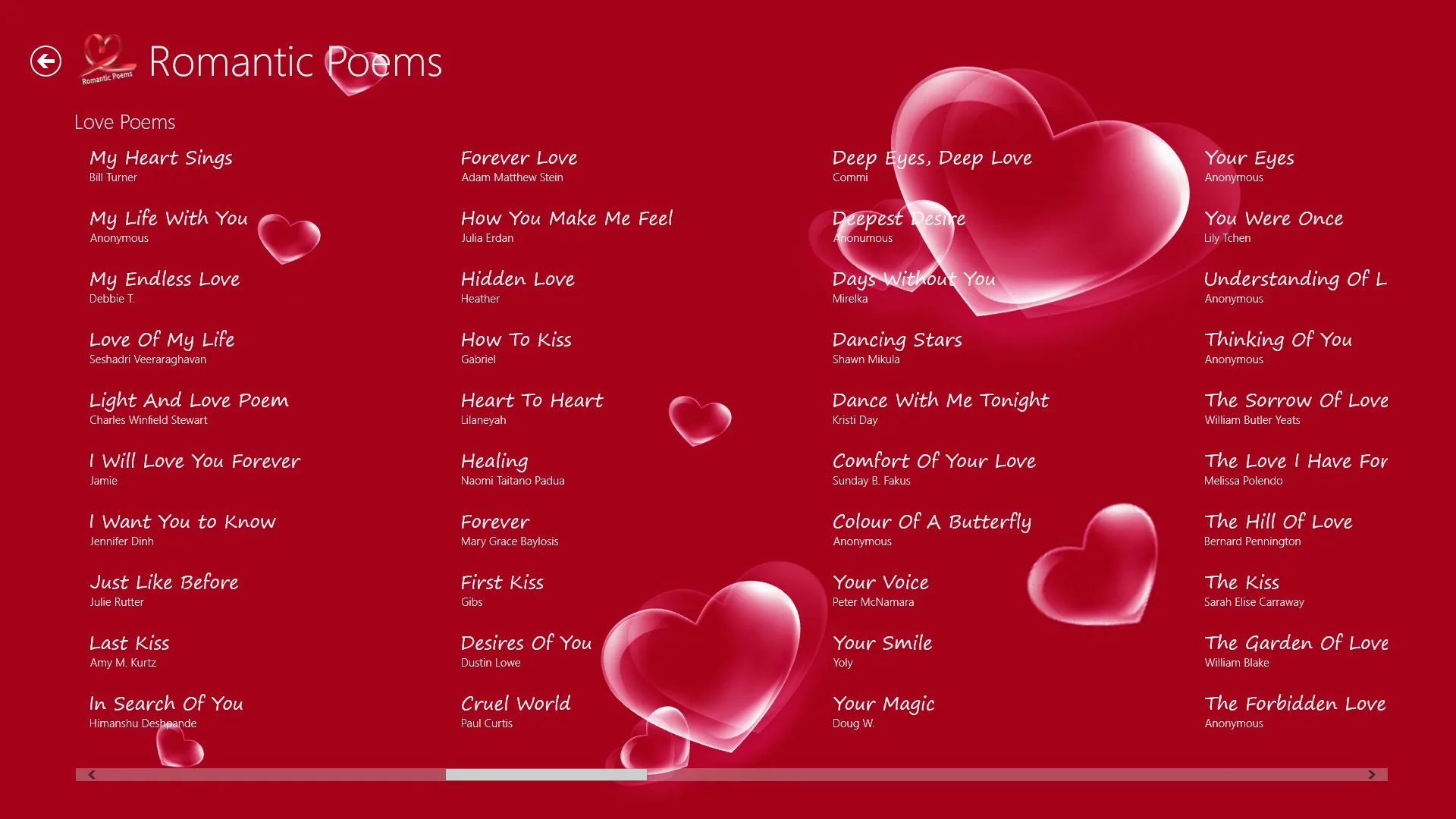 Romantic Poems screenshot 3
