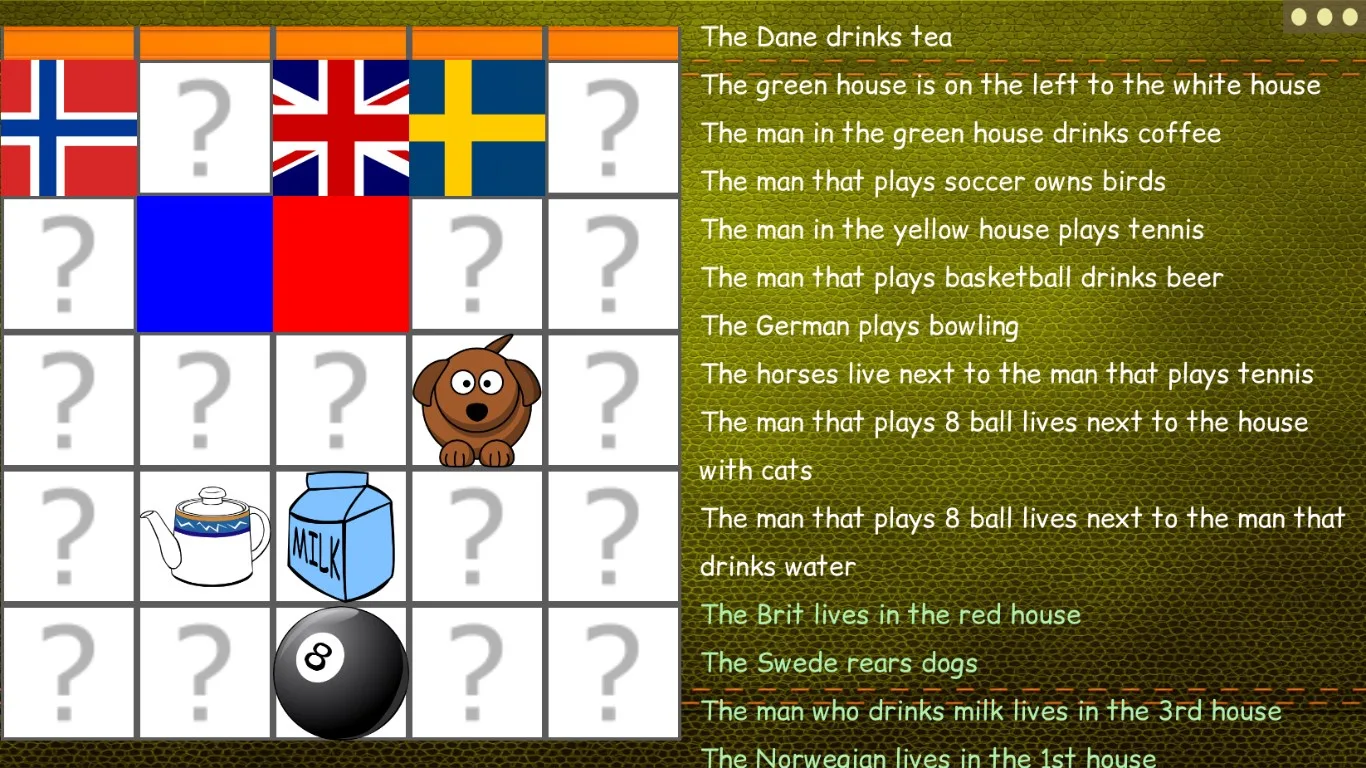Einstein's Riddle screenshot 4
