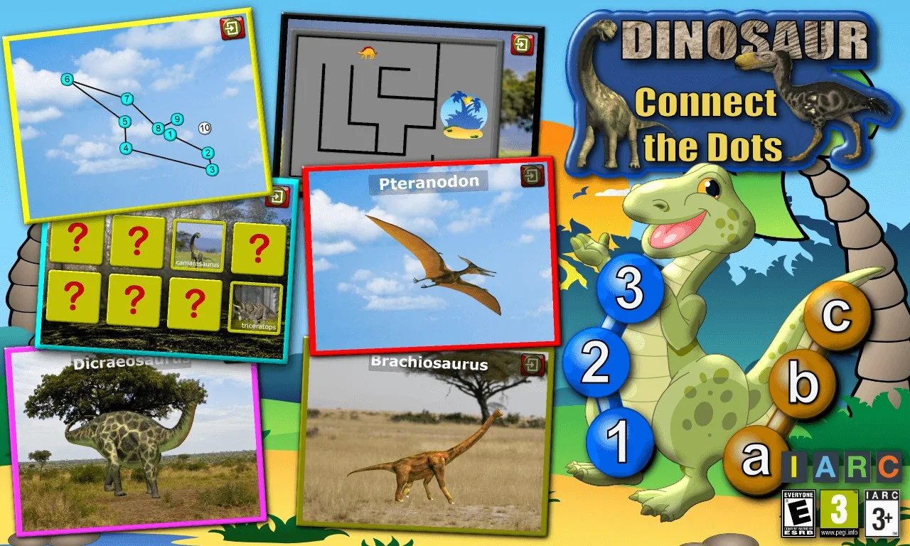 Kids Dinosaur Join the Dots - ABC and counting screenshot 1