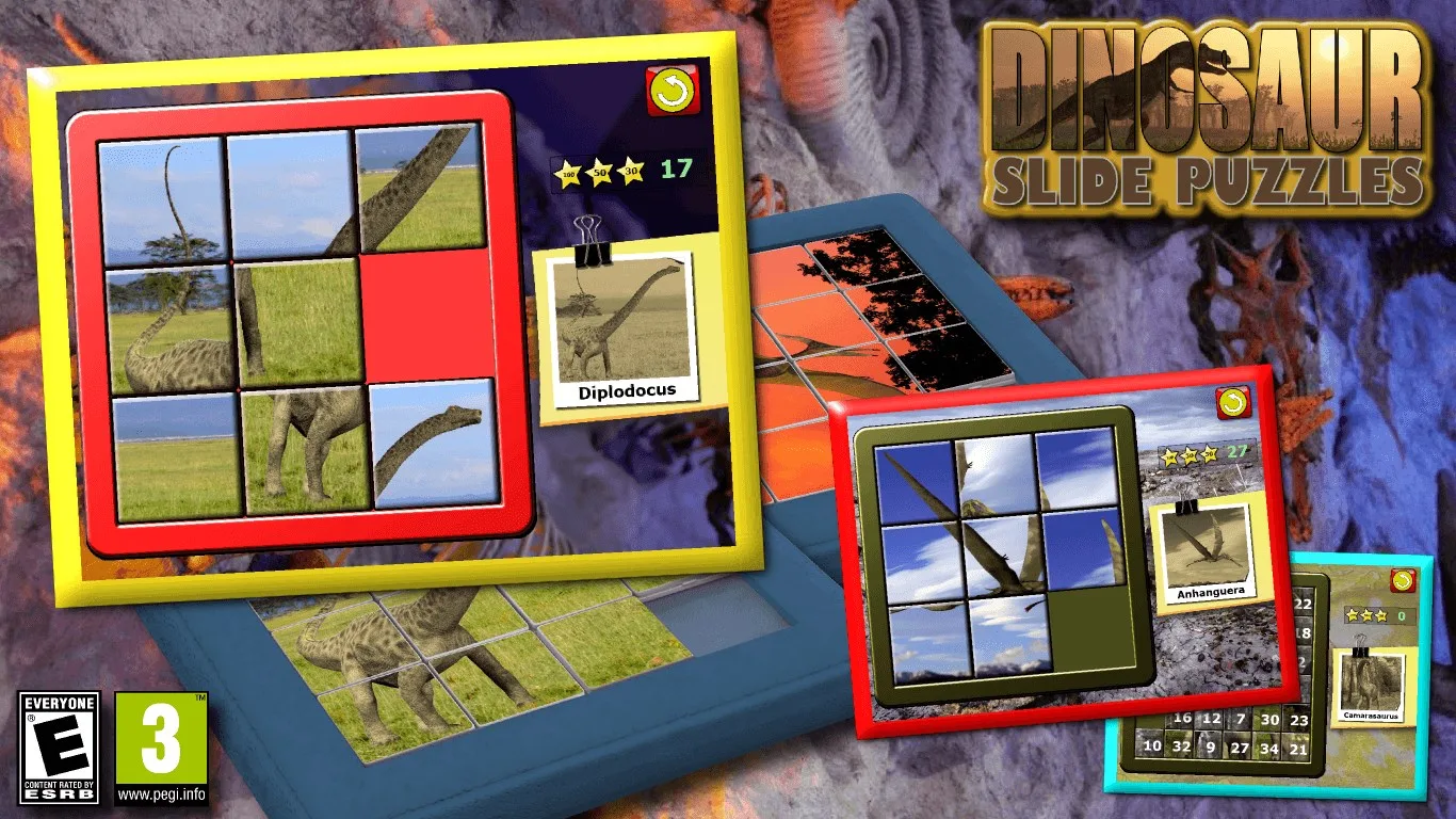 Kids Dinosaur Rex Slide Puzzle screenshot 1