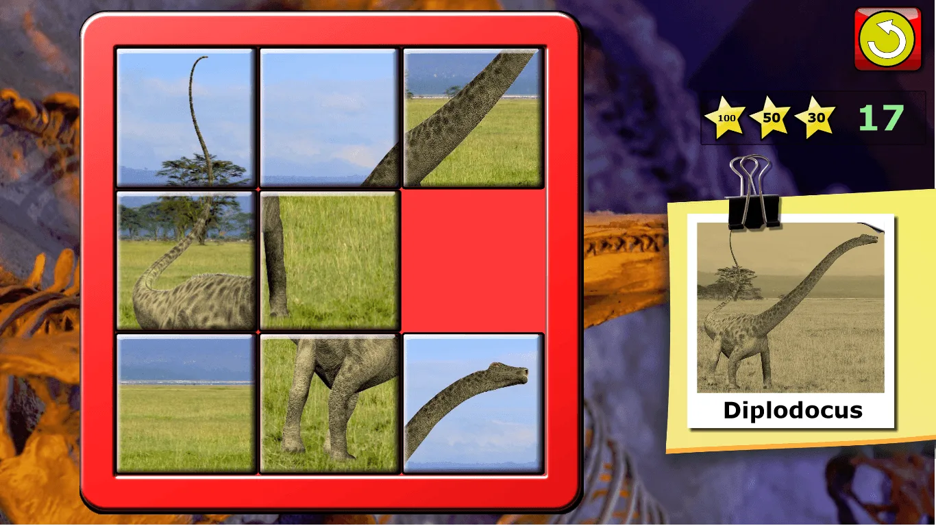 Kids Dinosaur Rex Slide Puzzle screenshot 2
