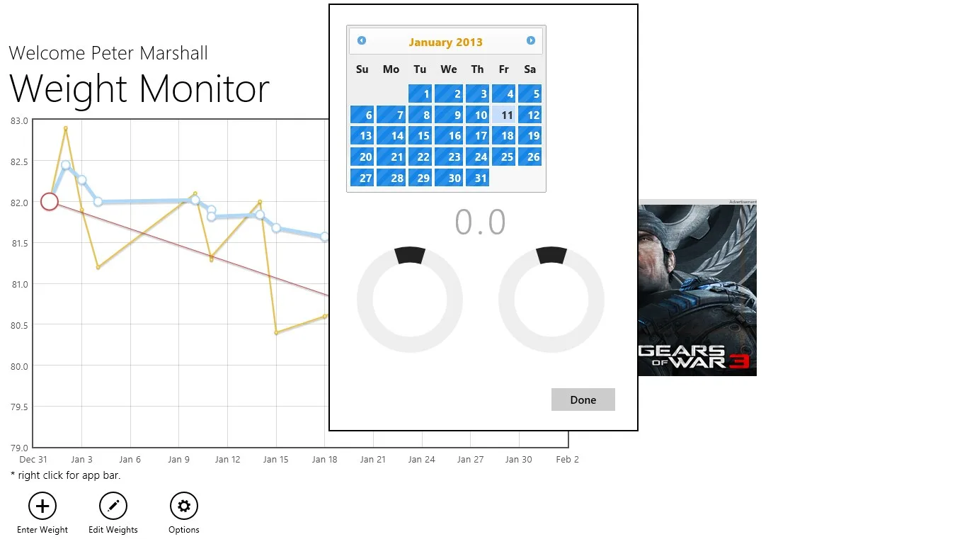Weight Monitor screenshot 2