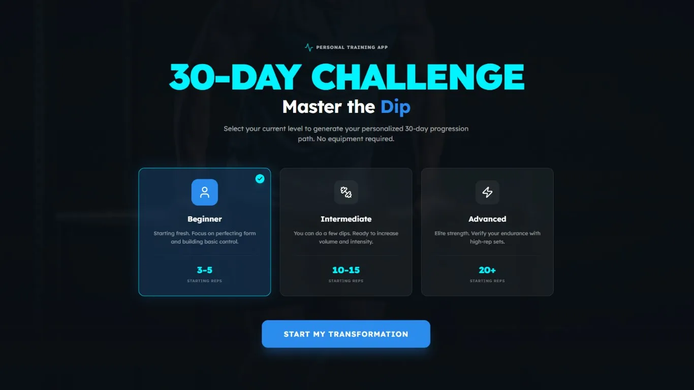 Dip challenge screenshot 1