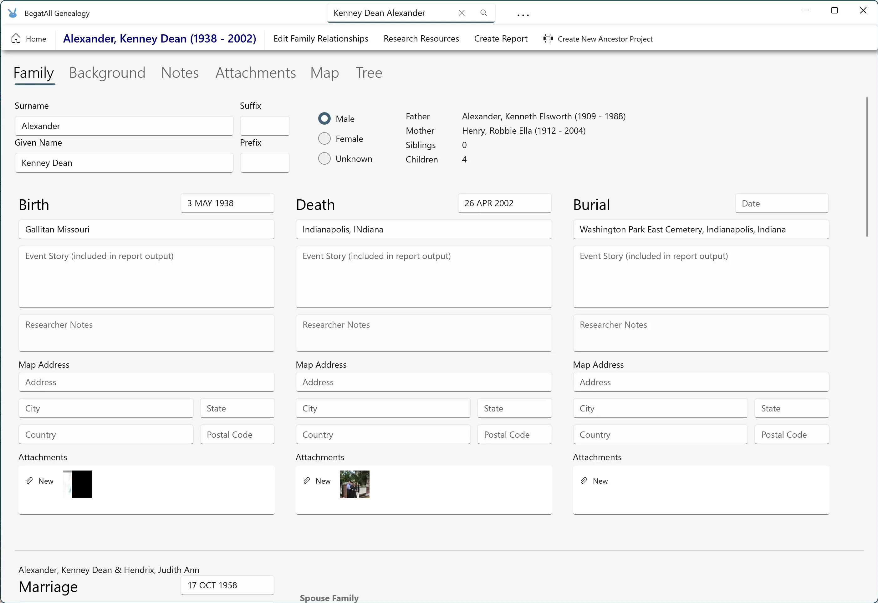 BegatAll Genealogy screenshot 2