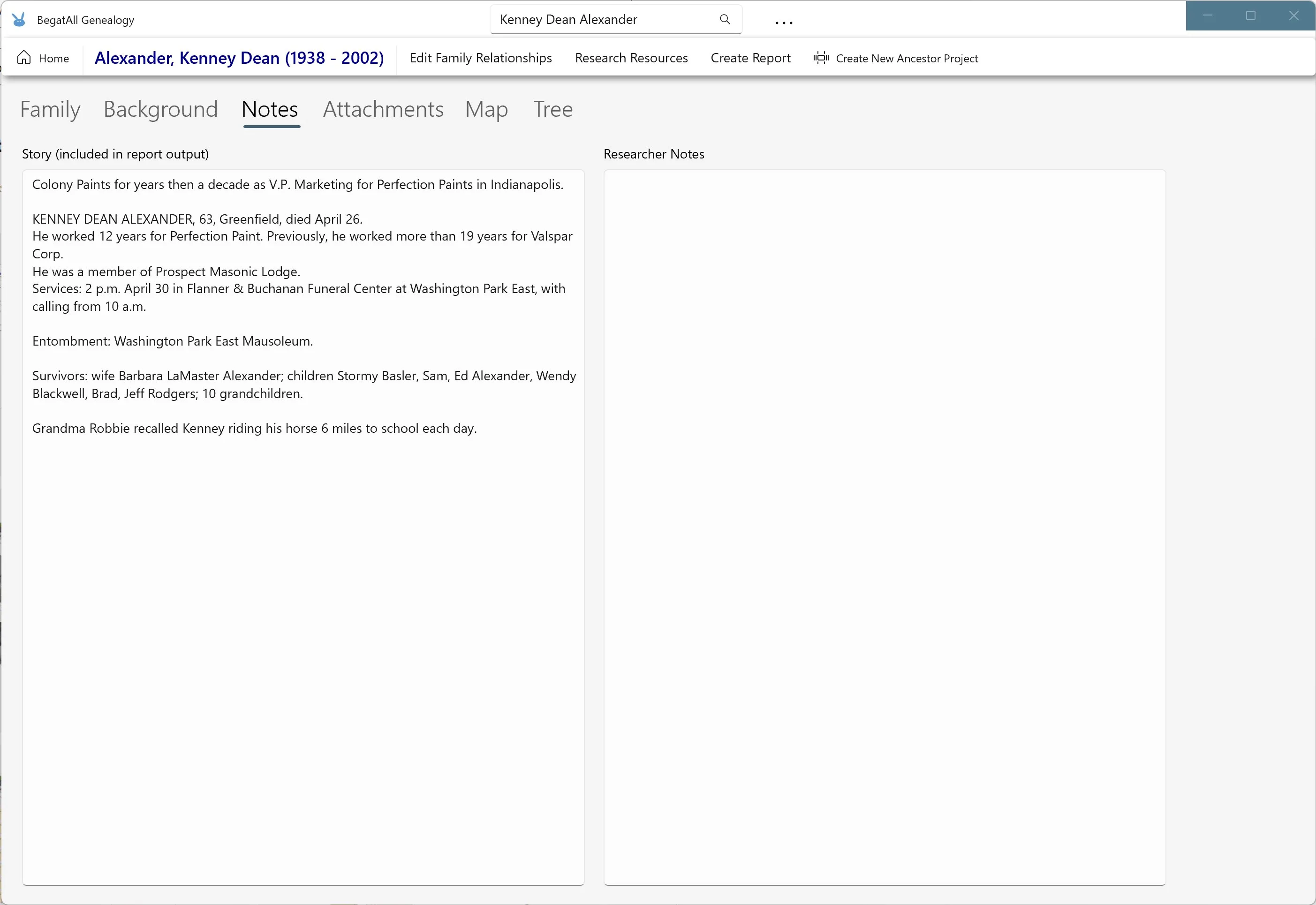 BegatAll Genealogy screenshot 4